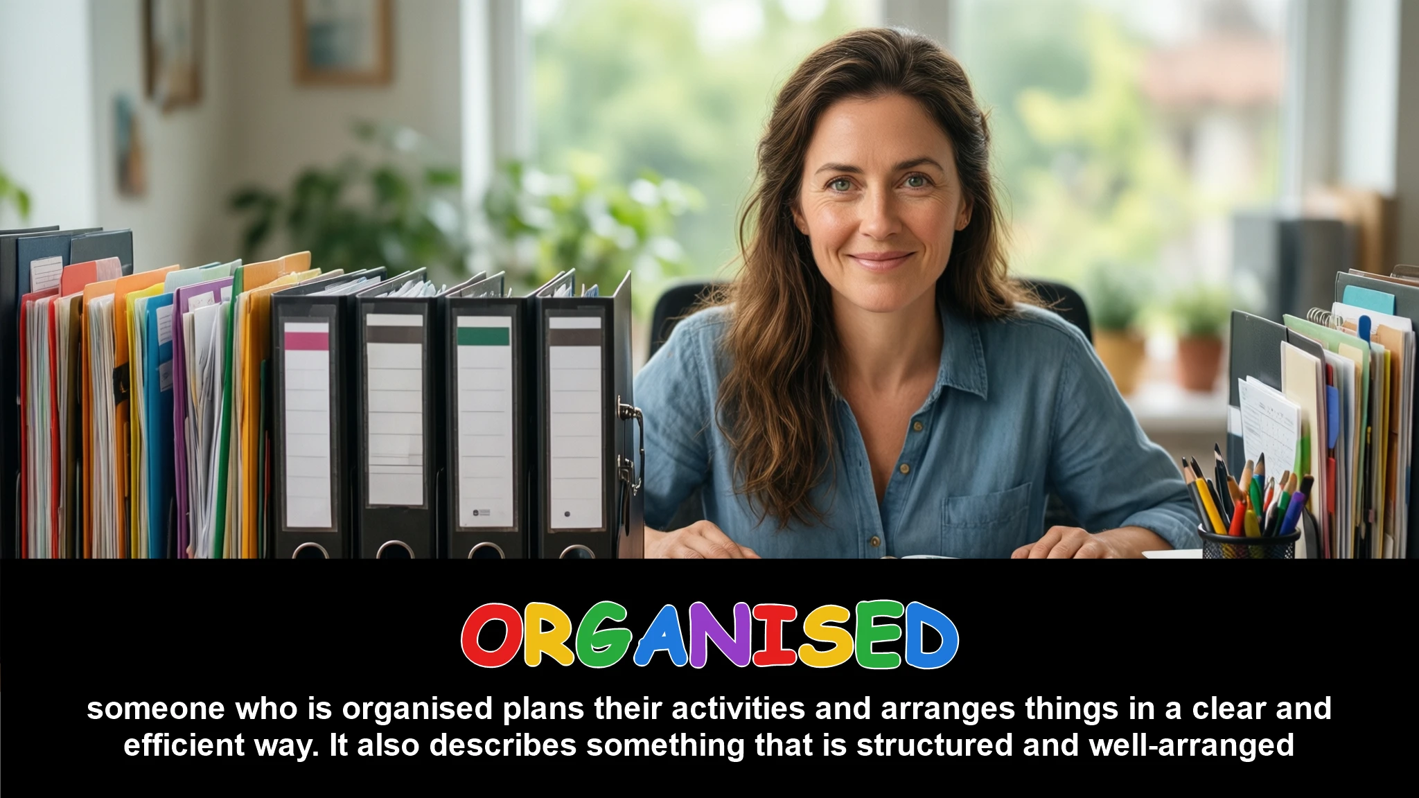 English Illustration for organised